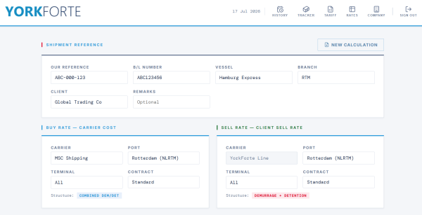 Demurrage and Detention Calculator